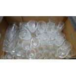 A box of mixed crystal and glass including two decanters and Julia Poland lead crystal vase **PLEASE