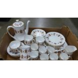 A Paragon Flamenco pattern china tea and coffee service **PLEASE NOTE THIS LOT IS NOT ELIGIBLE FOR