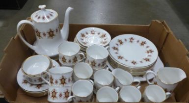 A Paragon Flamenco pattern china tea and coffee service **PLEASE NOTE THIS LOT IS NOT ELIGIBLE FOR