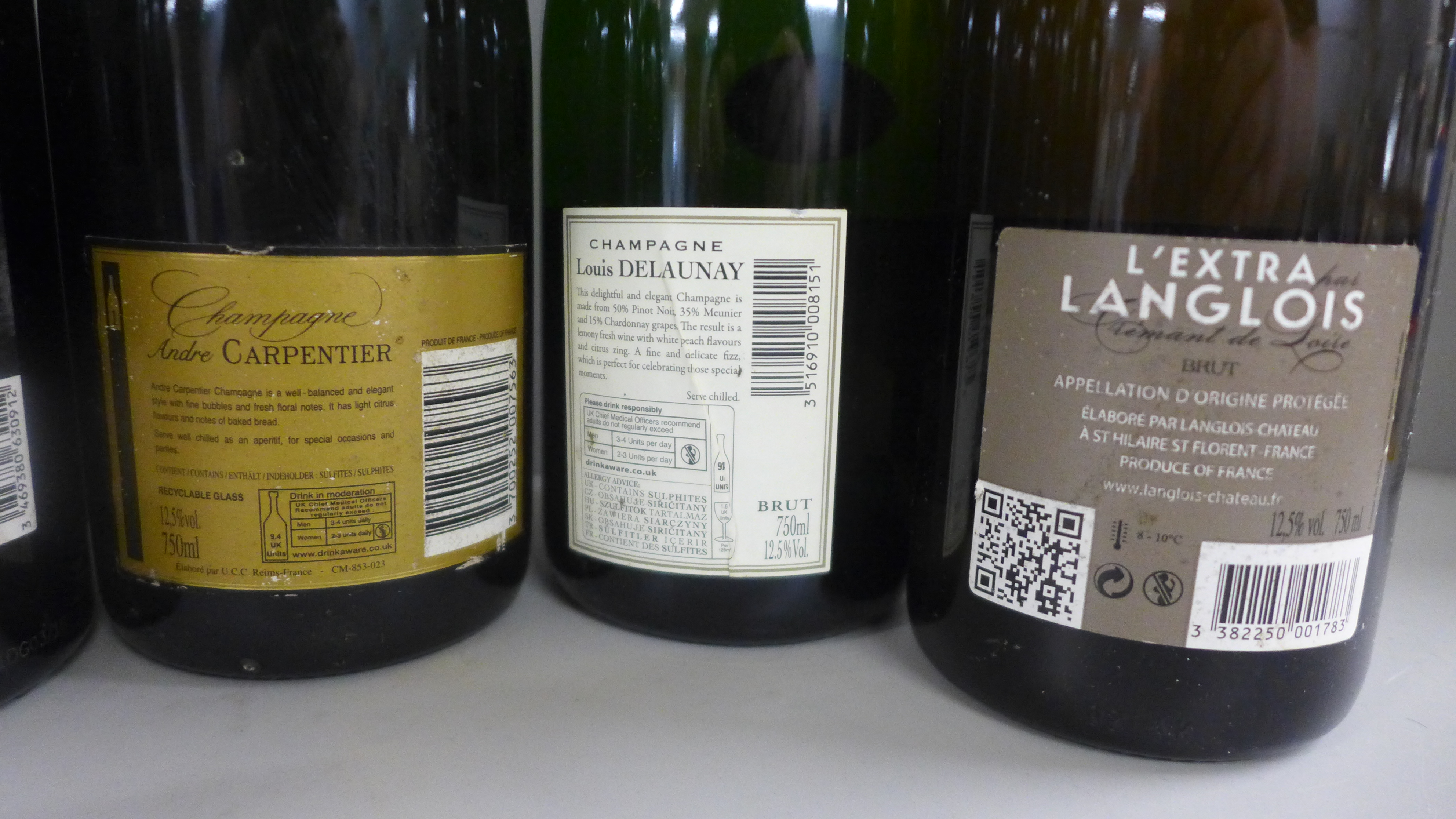 Six bottles of assorted champagnes, Drappier, Oeil de Perdrix, Louis Delaunay, Andre Carpentier, - Image 5 of 5