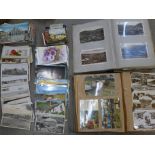 A collection of postcards, all 20th Century onwards including two albums and other loose cards and
