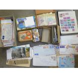 A large collection of loose stamps, postal history, accessories - Light Mess Lupe, electric