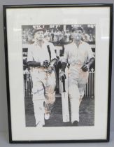 A Don Bradman autograph display with A Sign of the Times AFTAL registered C.O.A.
