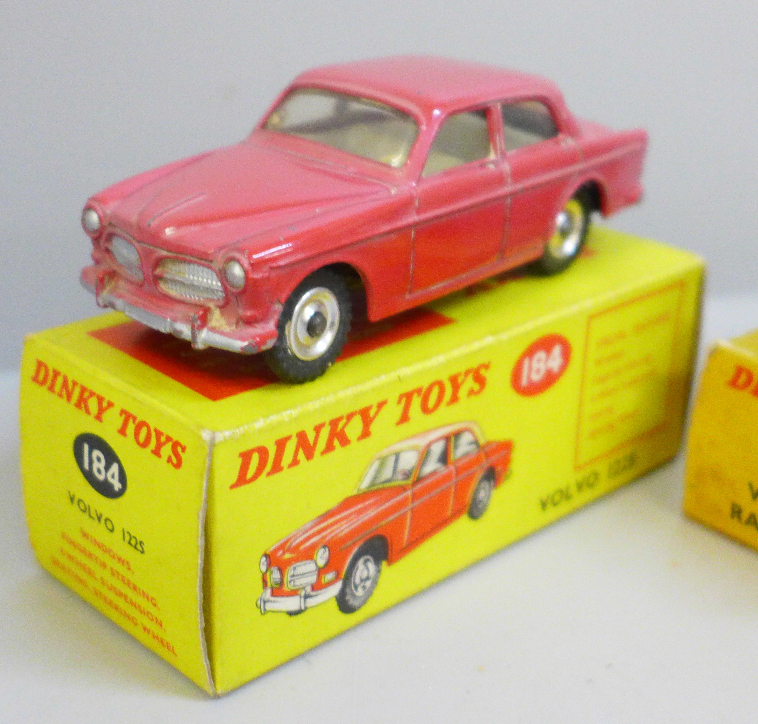 Three Dinky Toys die-cast model vehicles, Volvo 122S 184, Mercedes-Benz 237 and Vanwall Racing Car - Image 2 of 7