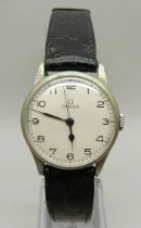 An Omega military Air Ministry wristwatch, 9702428, the case back marked A.M., 6B/159 A1806, 33mm