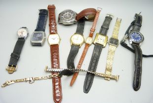 A collection of watches including Bulova and Rotary