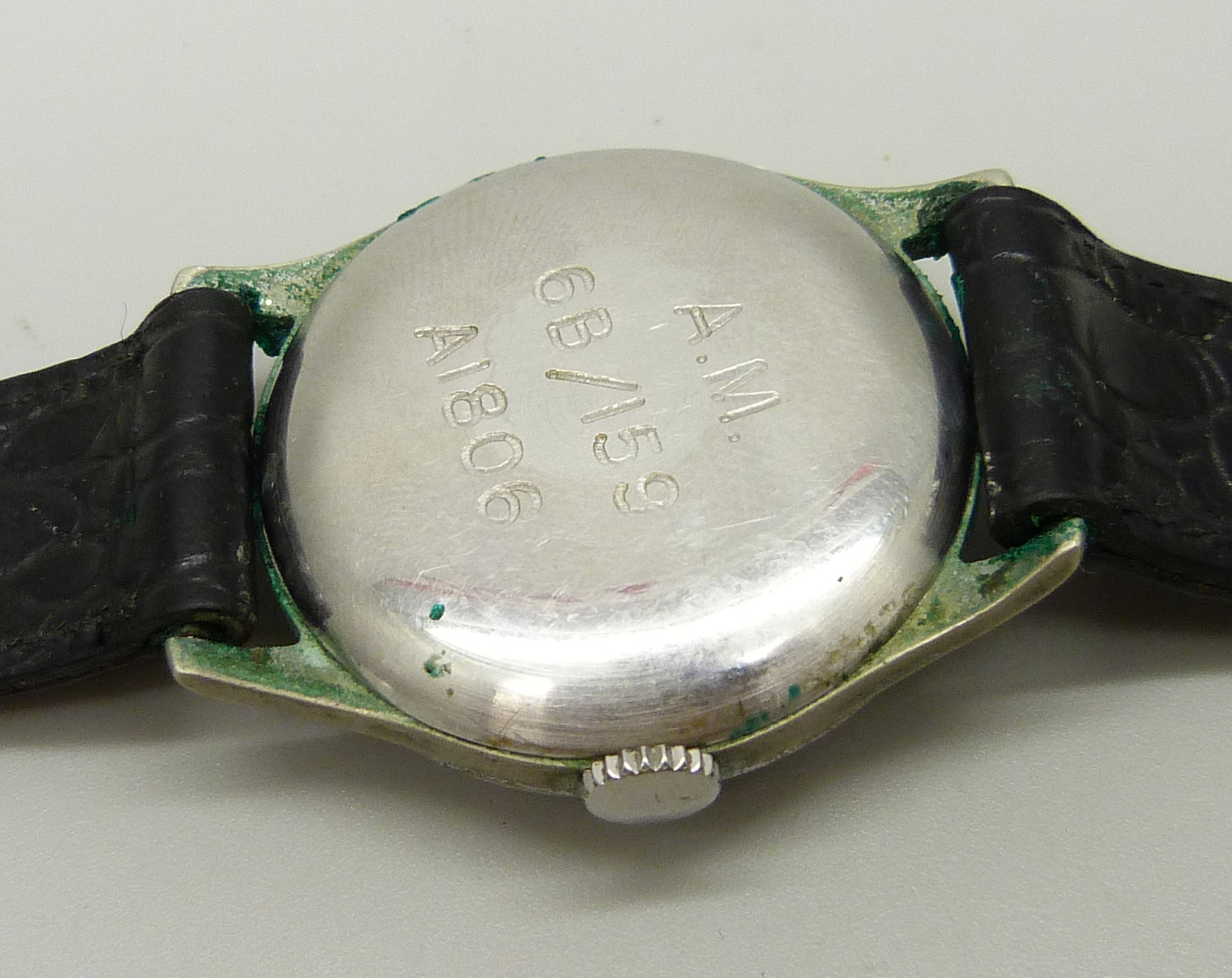 An Omega military Air Ministry wristwatch, 9702428, the case back marked A.M., 6B/159 A1806, 33mm - Bild 4 aus 4