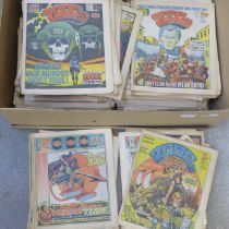 Approximately 150 2000AD comics, 1980s