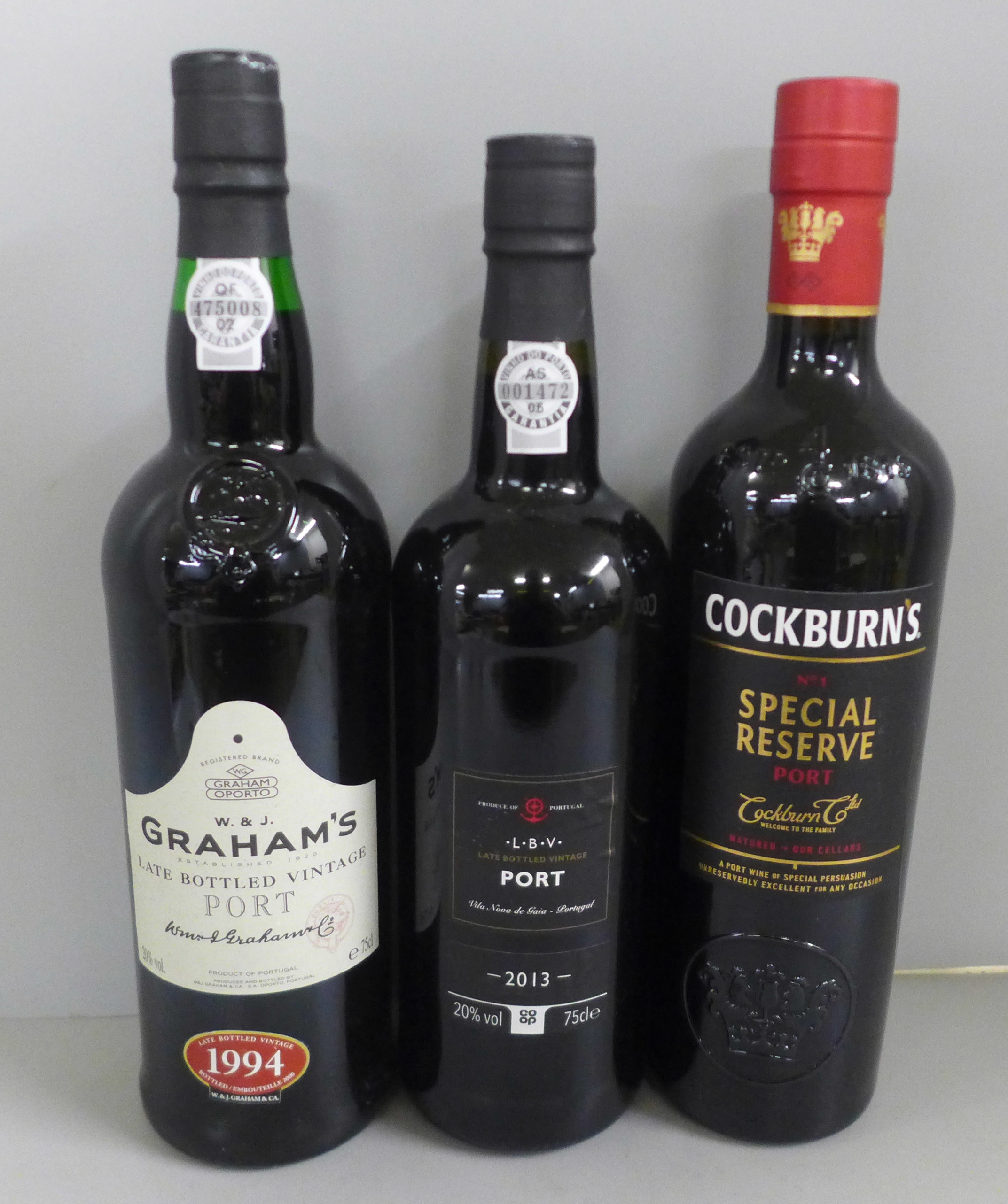 Three bottles of Port including Graham's and Cockburn's **PLEASE NOTE THIS LOT IS NOT ELIGIBLE FOR