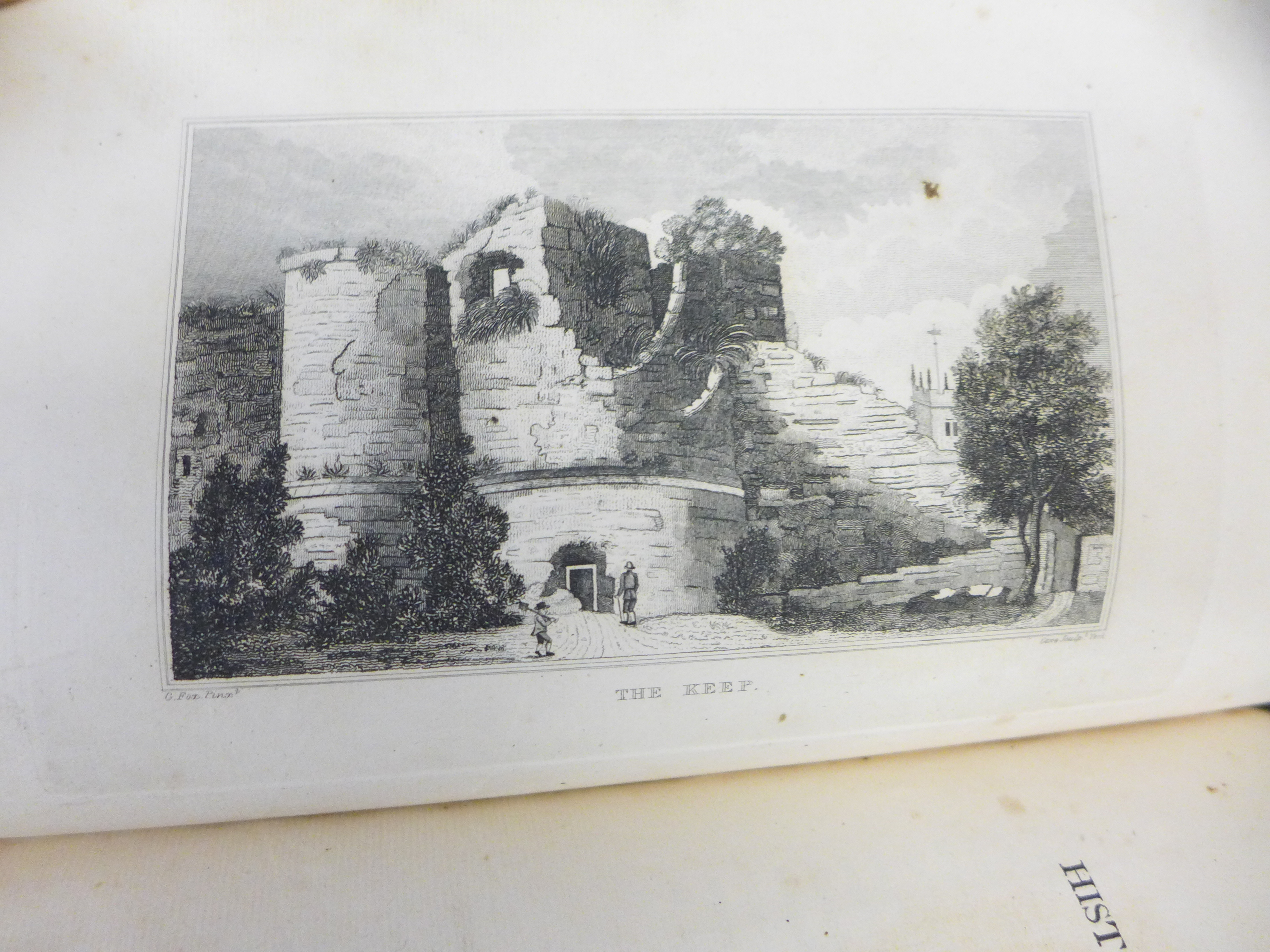 Three volumes; History of Pontefract, B. Boothroyd 1807, with five plates, ¼ brown calf, Historia - Image 3 of 13