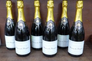 Six bottles of Baron de Beupre champagne **PLEASE NOTE THIS LOT IS NOT ELIGIBLE FOR IN-HOUSE POSTING