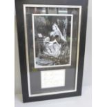 A Queen Victoria autograph and photograph display with A Sign of the Times AFTAL registered C.O.A.