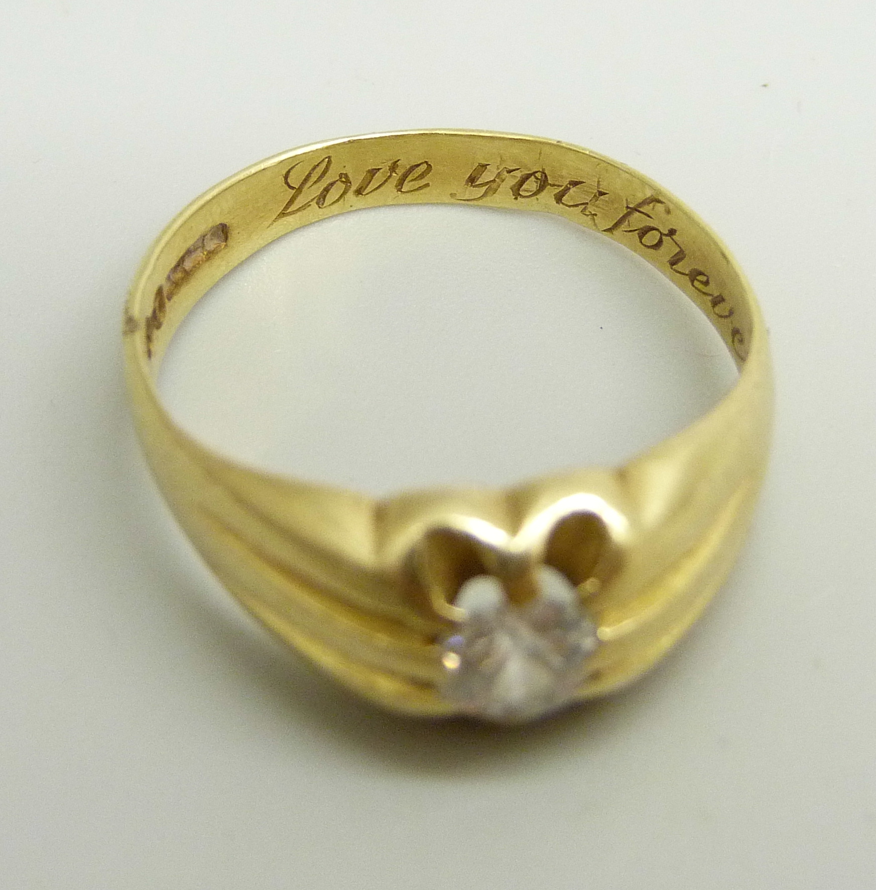 An 18ct gold diamond solitaire ring, 4.7g, Q - Bild 4 aus 5