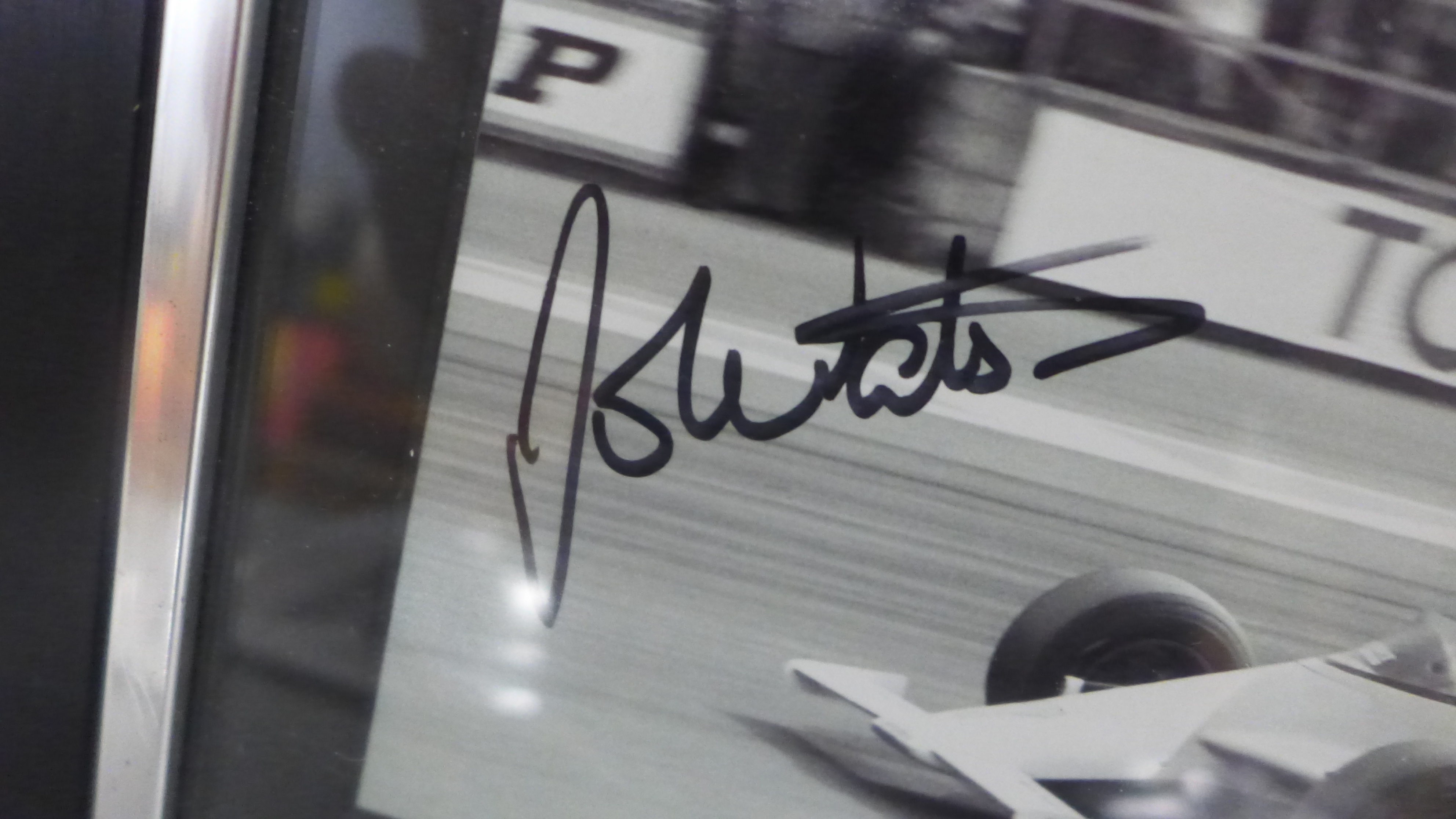 Three motor racing autograph displays, Jack Brabham, John Watson and Sebastian Vettel, each with C. - Bild 7 aus 10