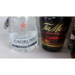 A bottle of Caorunn Scottish Gin, a bottle of Tia Maria, Afri Koko and Baror de Brau (4) **PLEASE