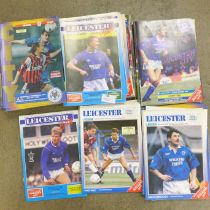 A collection of Leicester City FC programmes, dating from 1980s onwards