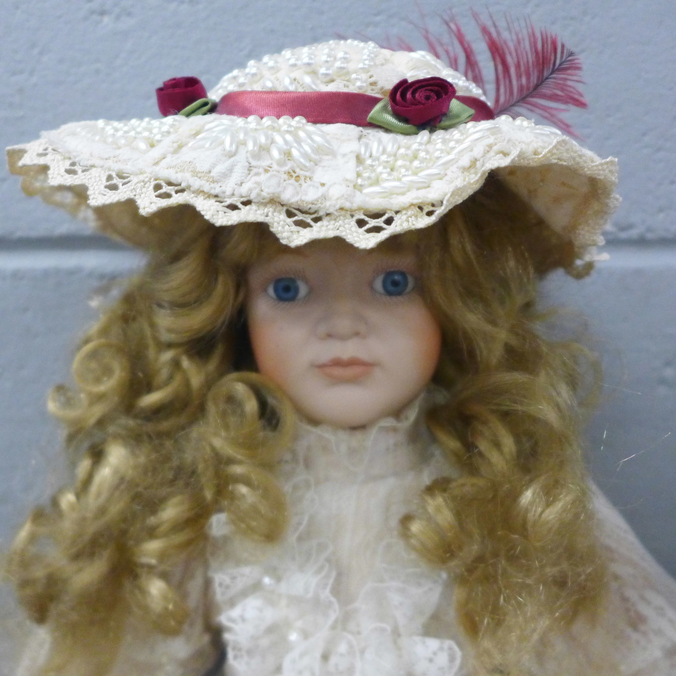 A bisque head doll with wind up musical mechanism - Image 2 of 6