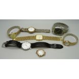 A collection of lady's and gentleman's wristwatches including Limit and Rotary