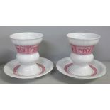 A Heinrich Germany pair of ice cream holders and stands, boxed