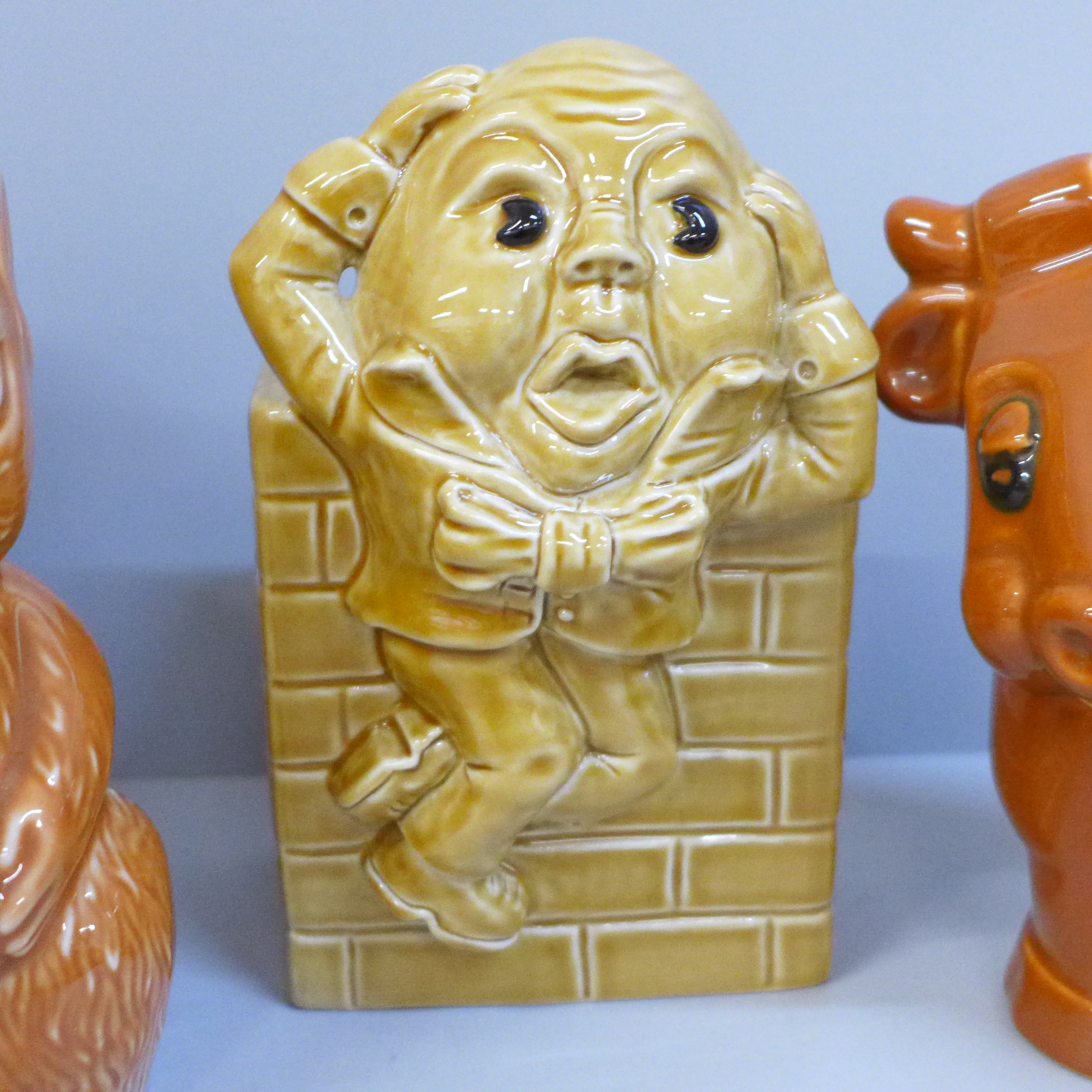 Three Wade money boxes; Humpty Dumpty, cow and squirrel - Image 2 of 3
