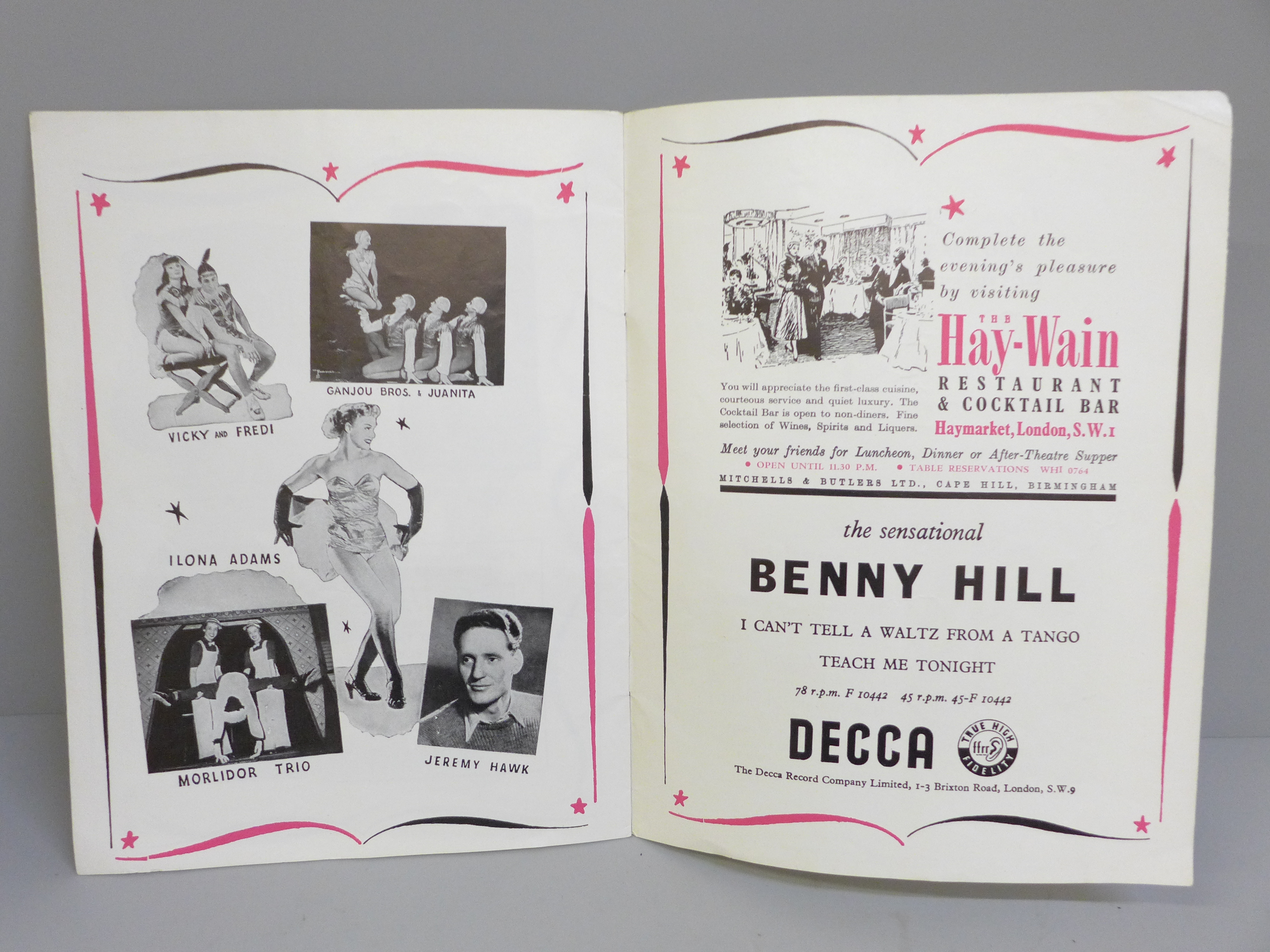 A Benny Hill and Tommy Cooper signed programme - Image 7 of 7