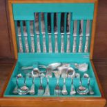 A canteen of EPNS A1 Sheffield cutlery and six cased tea knives