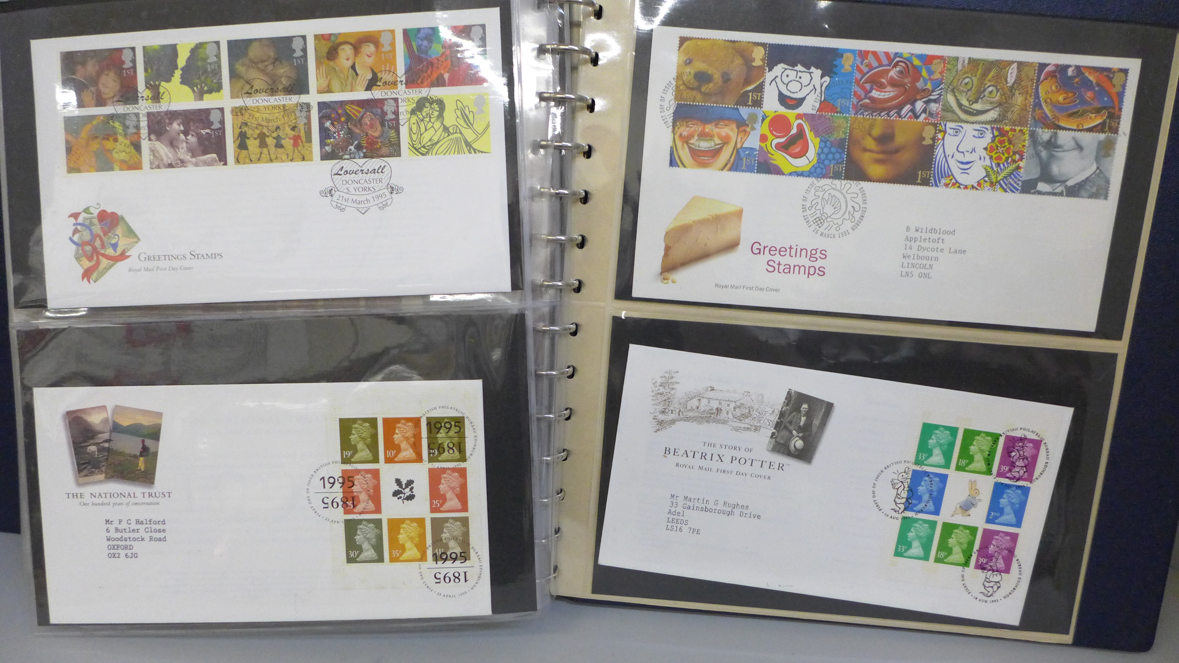 Stamps; an album of GB booklets including £1 Wedgwood and booklet panes on first day covers, face - Image 5 of 5