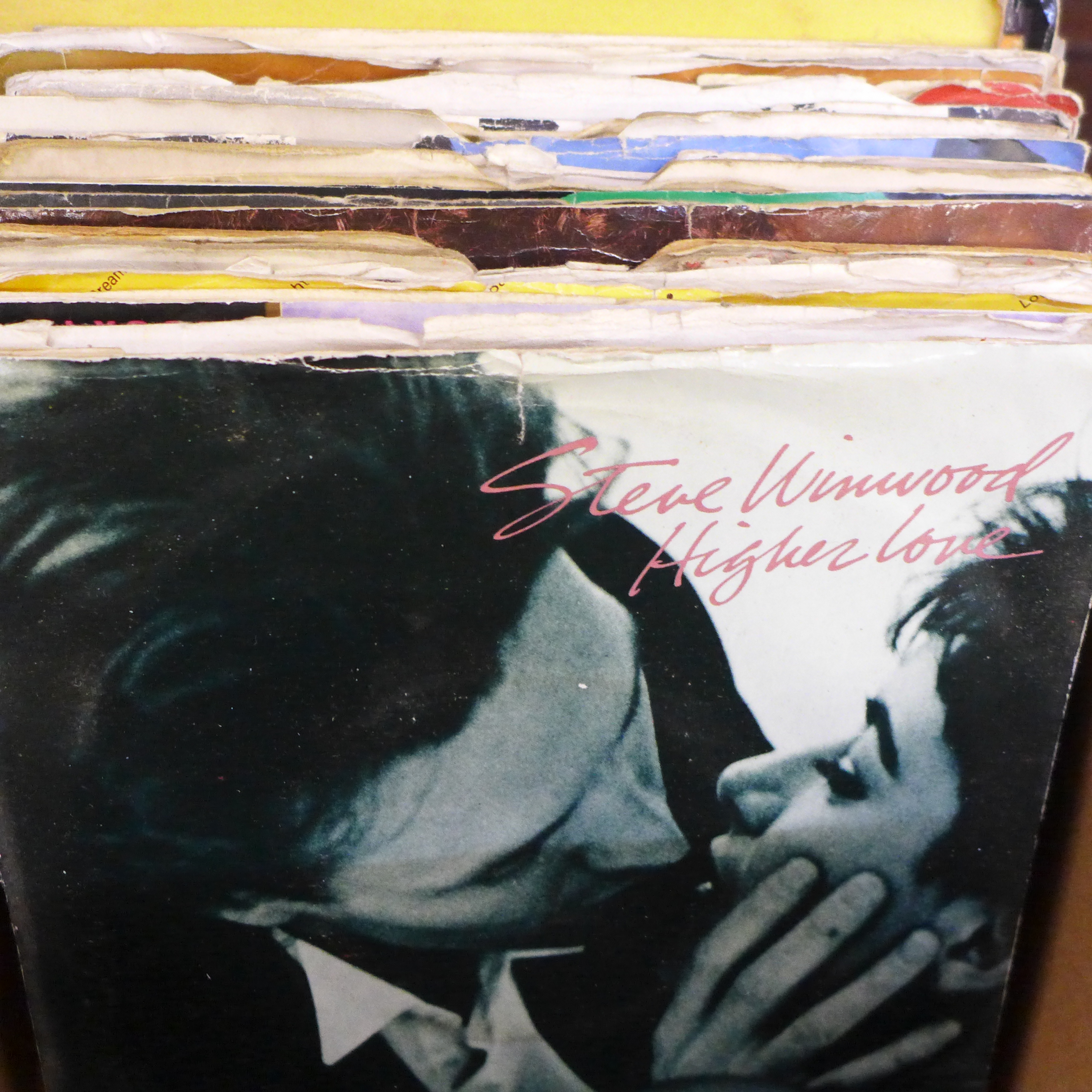 A box of 1970s/1980s 7" singles; rock, new wave, pop, etc. - Image 3 of 8