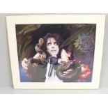 An Alice Cooper signed photograph with A Sign of the Times AFTAL registered C.O.A.