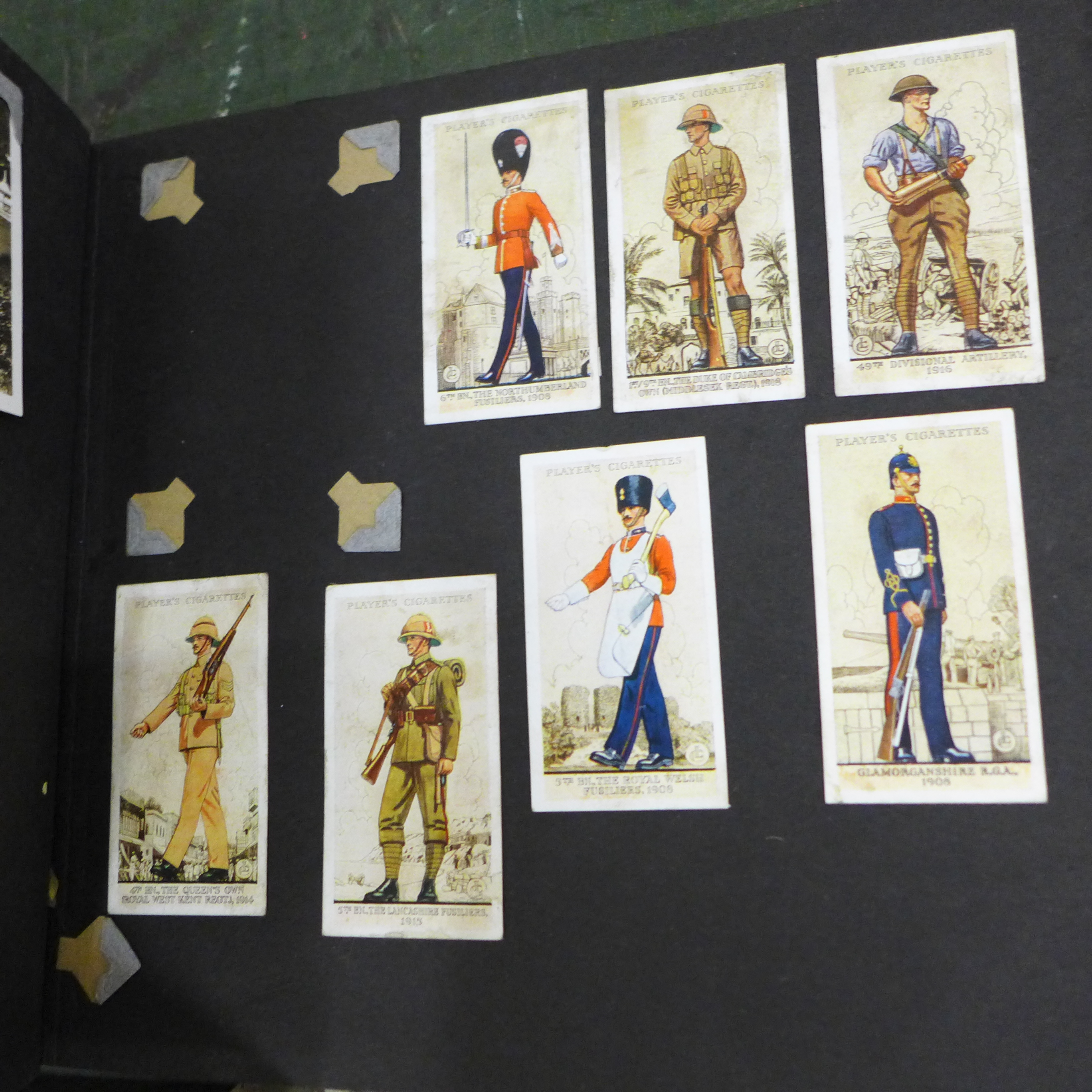 A box of mixed postcards, two albums of cigarette cards and photographs, framed prints of soldiers - Image 6 of 12