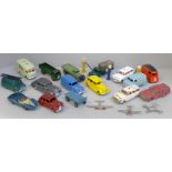 A collection of Dinky and Corgi Toys die-cast model vehicles, some modern, some playworn