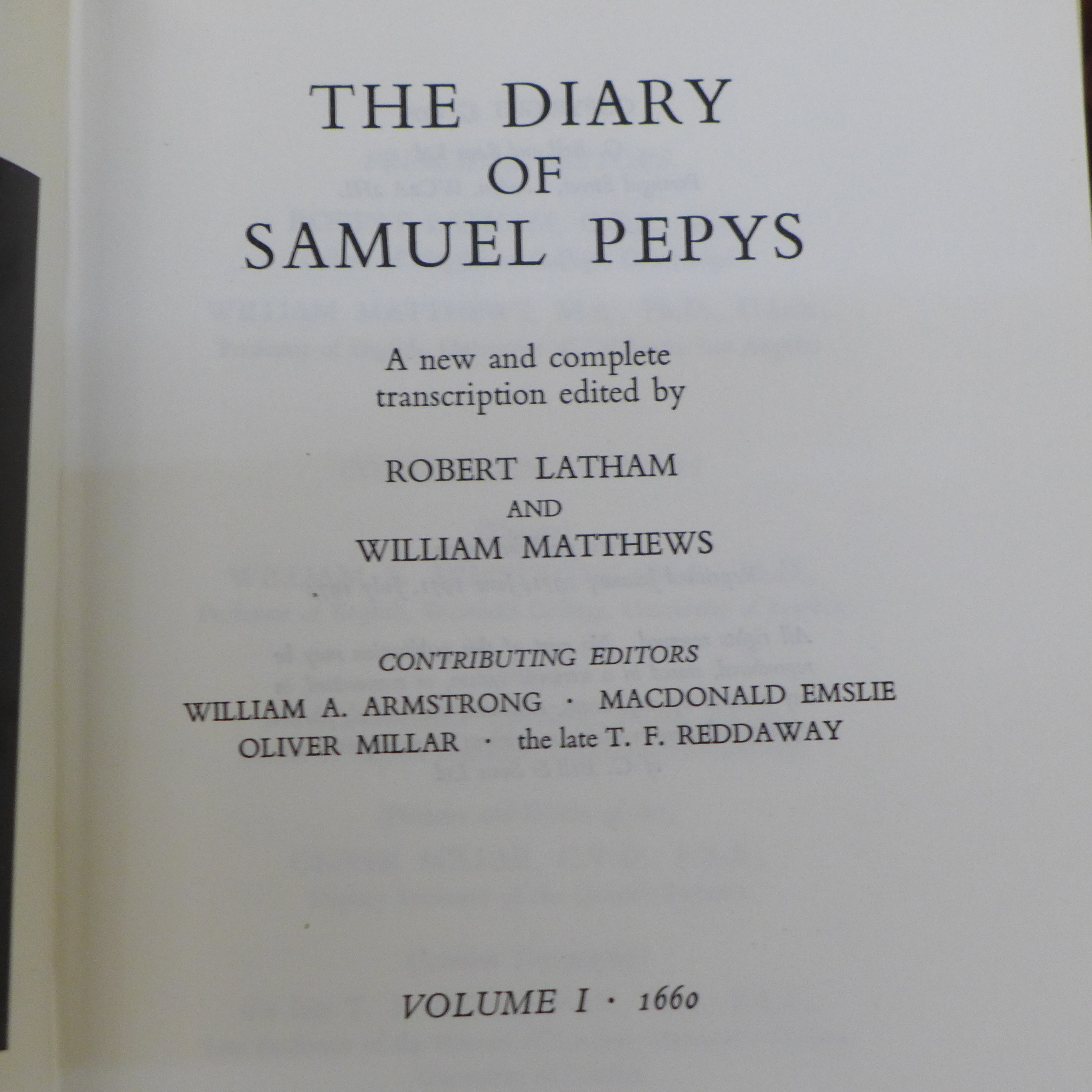The Diary of Samuel Pepys, no. 1-11, published 1970s/80s by G Bell & Sons Ltd - Image 5 of 8