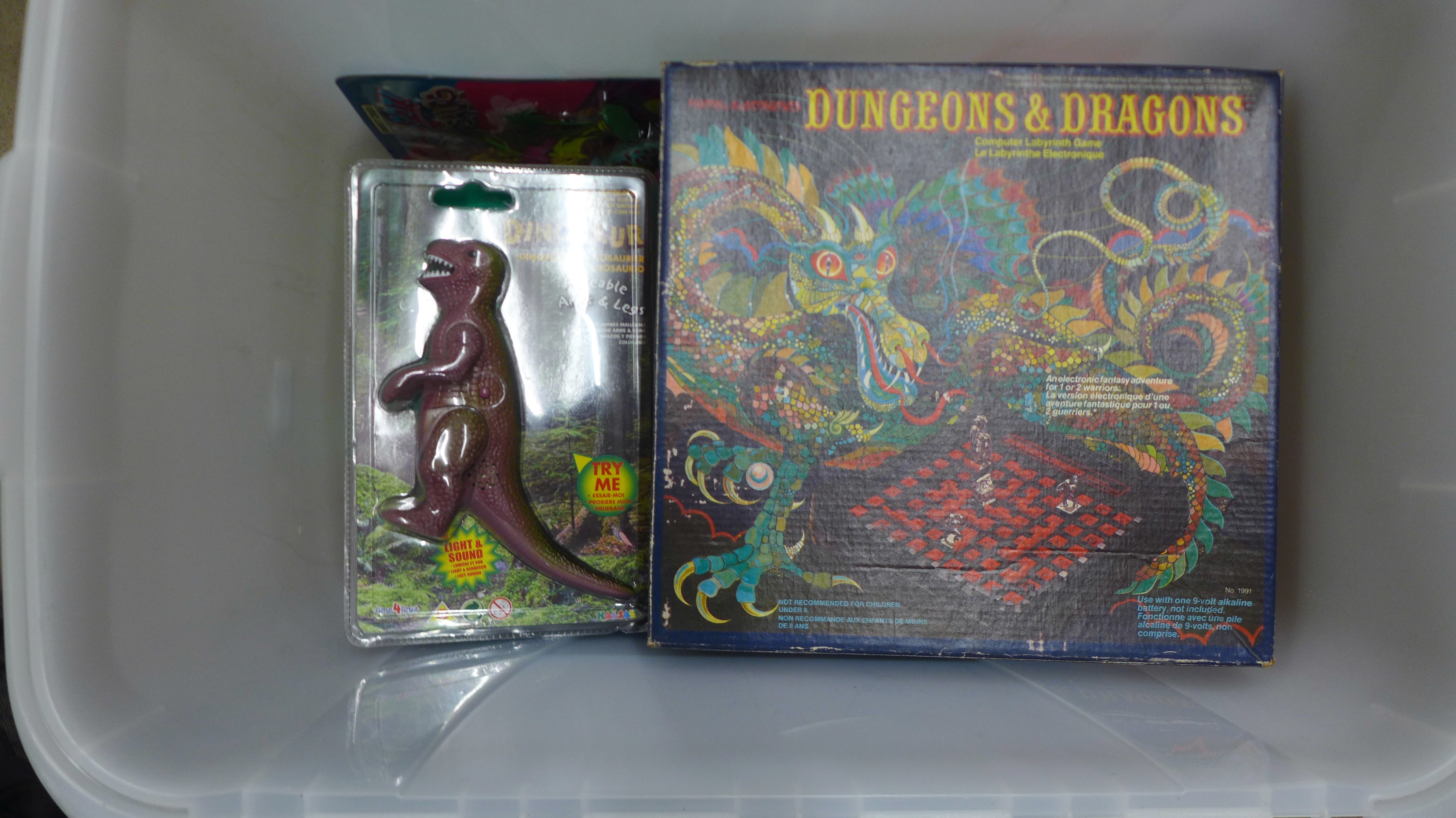 A box of PC gaming magazines and two boxes of dinosaur figures **PLEASE NOTE THIS LOT IS NOT - Image 5 of 6