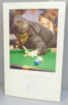 A Ronnie O'Sullivan autograph and photograph display with A Sign of the Times AFTAL registered C.O.