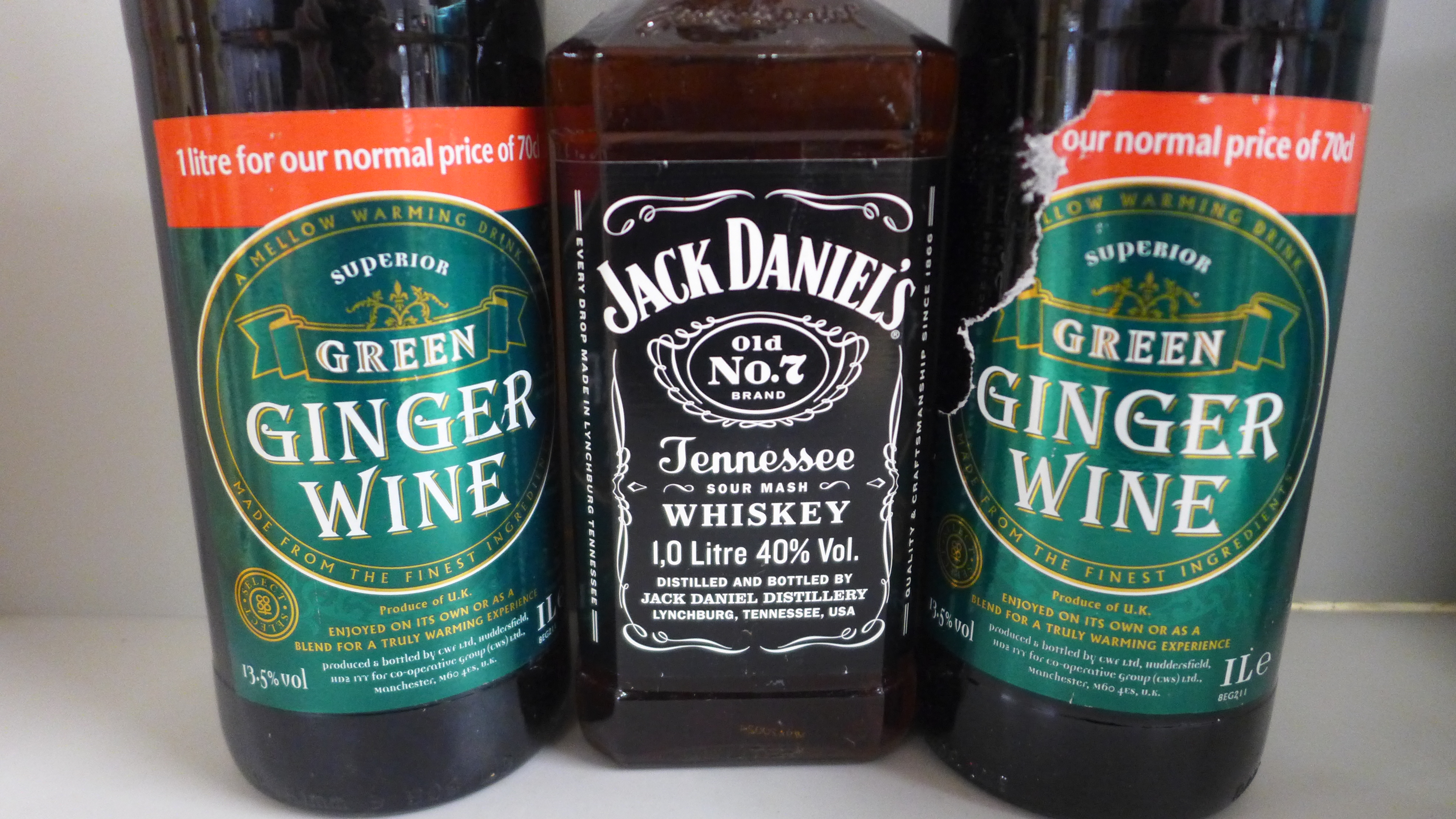 A bottle of Jack Daniels, whisky miniatures, ginger wine, Tokaji and Babycham, etc. **PLEASE NOTE - Image 5 of 8