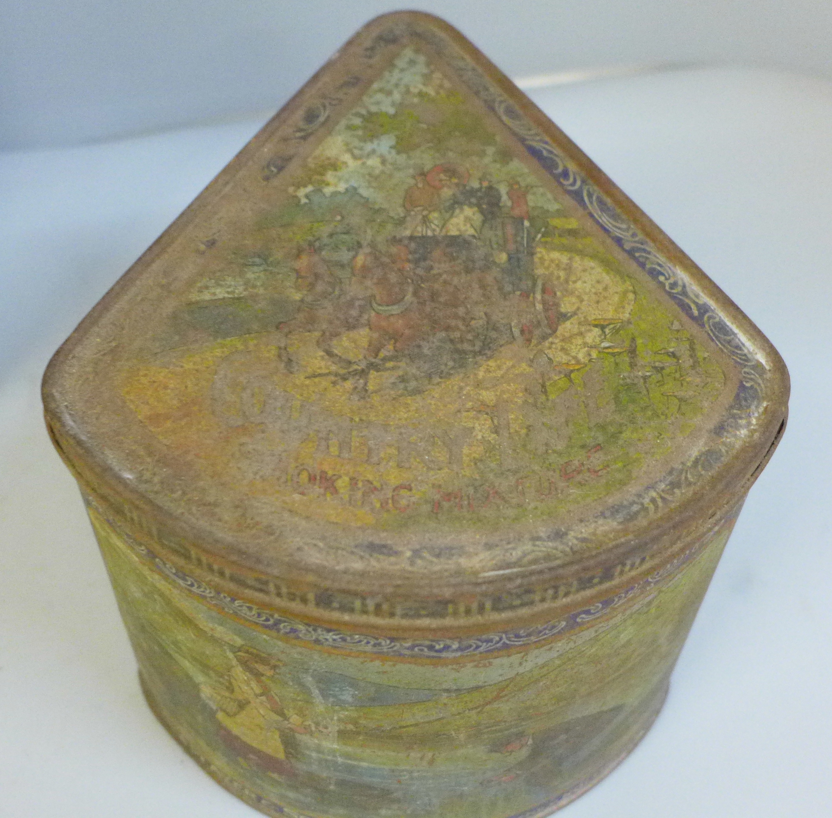 A John Player wedge shaped Countrylife tobacco tin and four other tins - Image 5 of 5