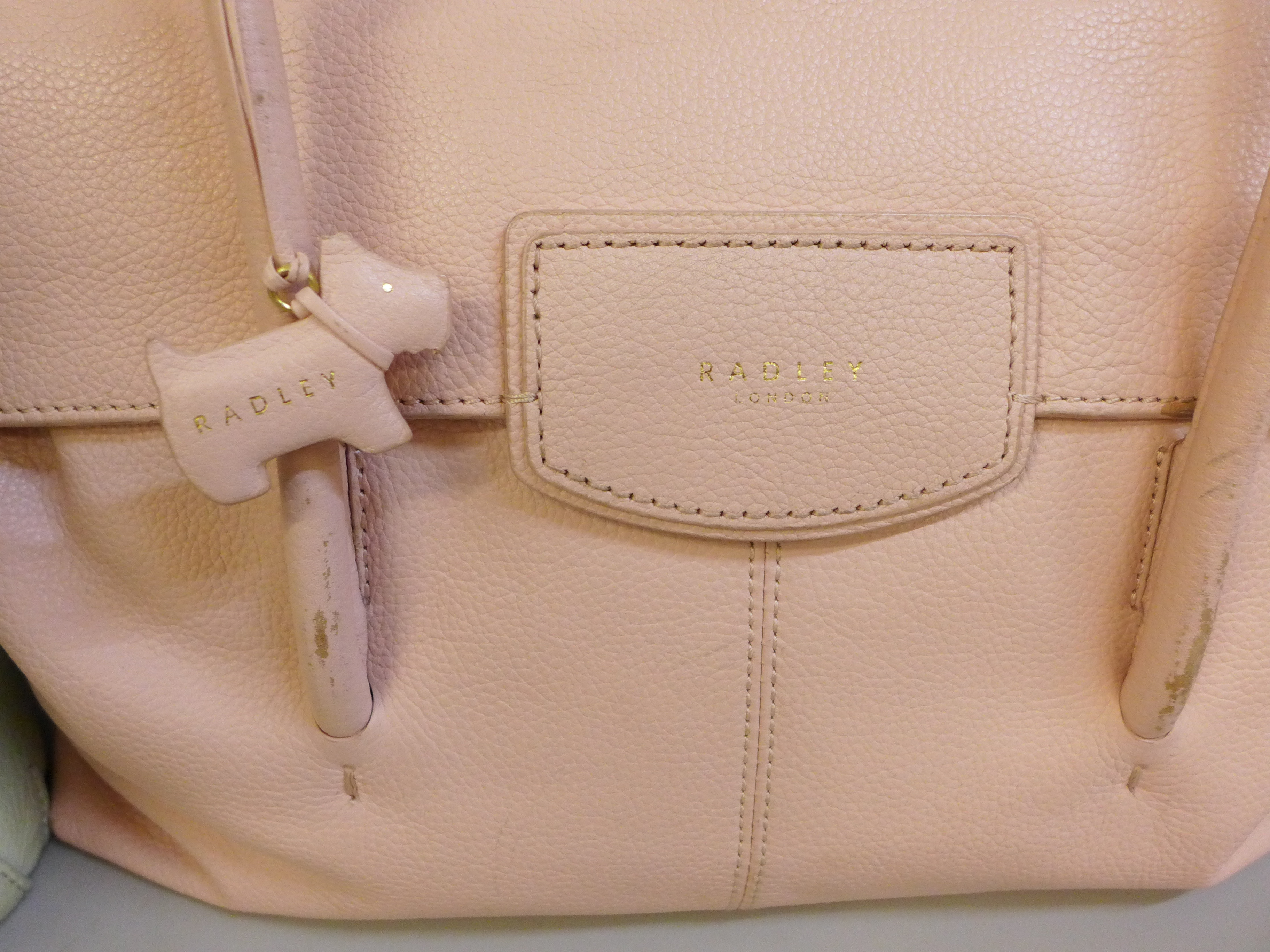 Two Radley pink and pistachio handbags, both with dust bags - Image 2 of 5