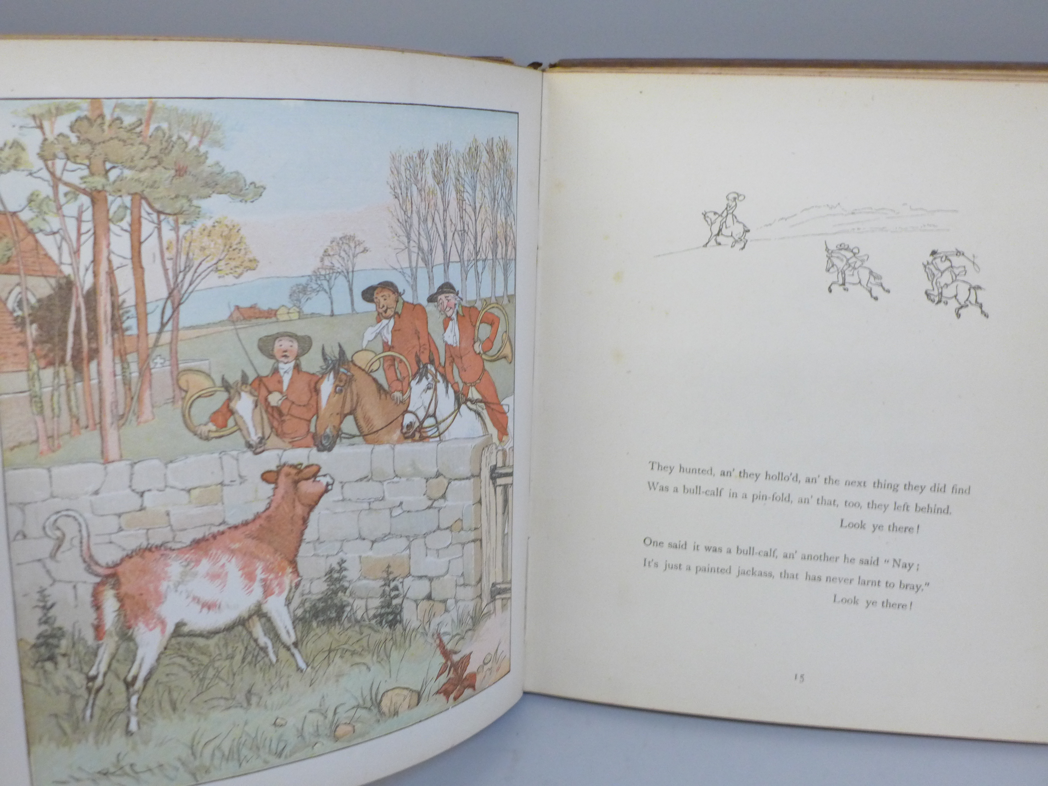 Two hard bound volumes of R. Caldecott's coloured picture books, published by George Routledge and - Image 9 of 9