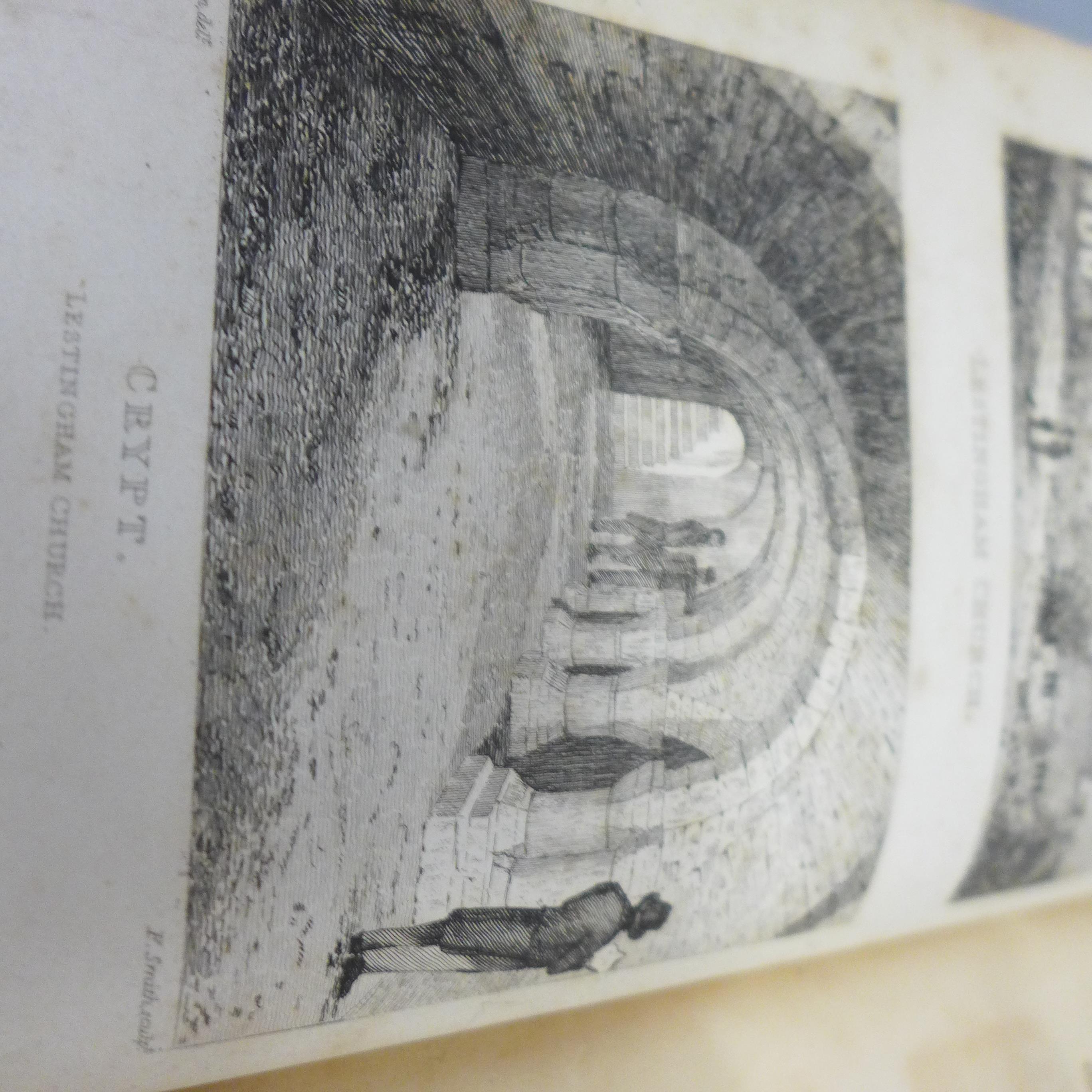 Three volumes; History of Pontefract, B. Boothroyd 1807, with five plates, ¼ brown calf, Historia - Image 11 of 13