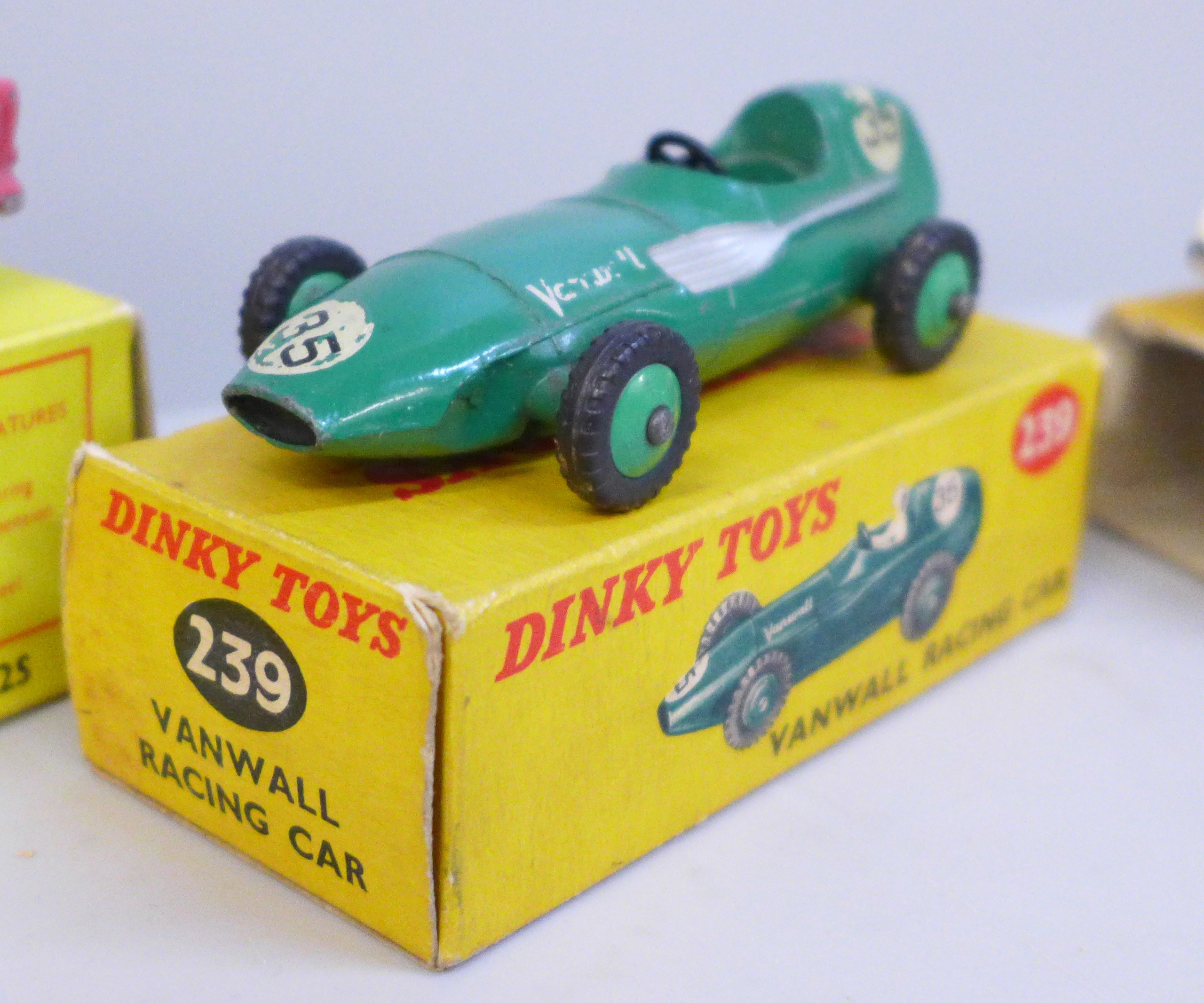 Three Dinky Toys die-cast model vehicles, Volvo 122S 184, Mercedes-Benz 237 and Vanwall Racing Car - Image 3 of 7