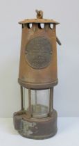 An Eccles miner's lamp, type SL