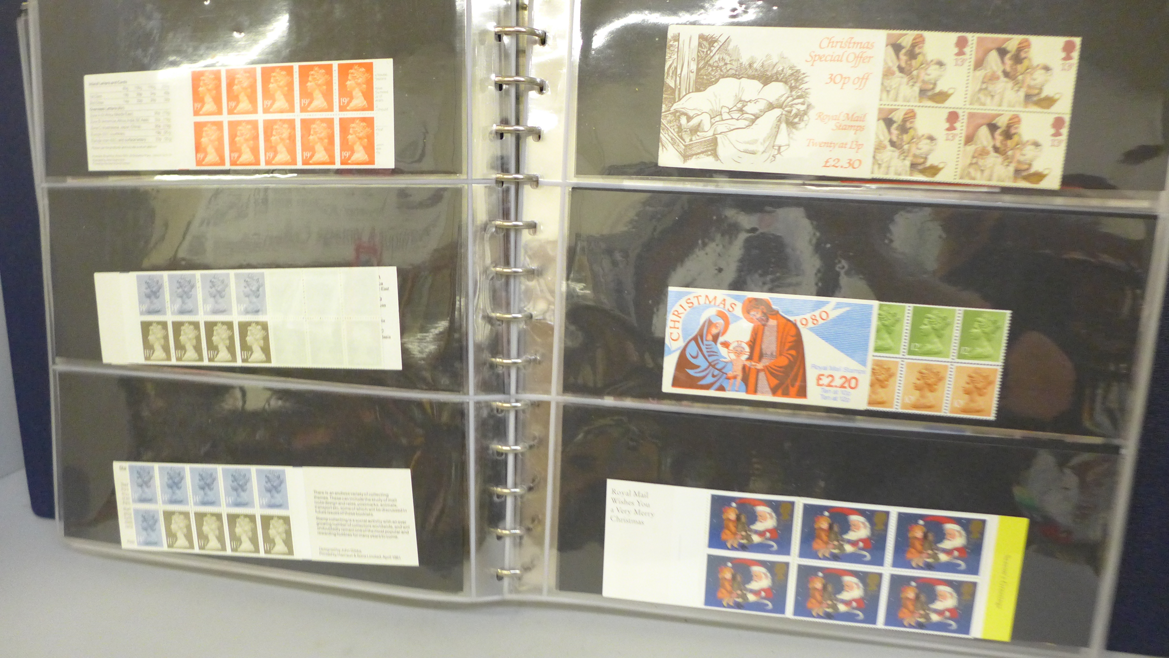 Stamps; an album of GB booklets including £1 Wedgwood and booklet panes on first day covers, face - Image 3 of 5