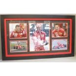 A Michael Schumacher autograph display with Rutland Autographs AFTAL registered C.O.A.