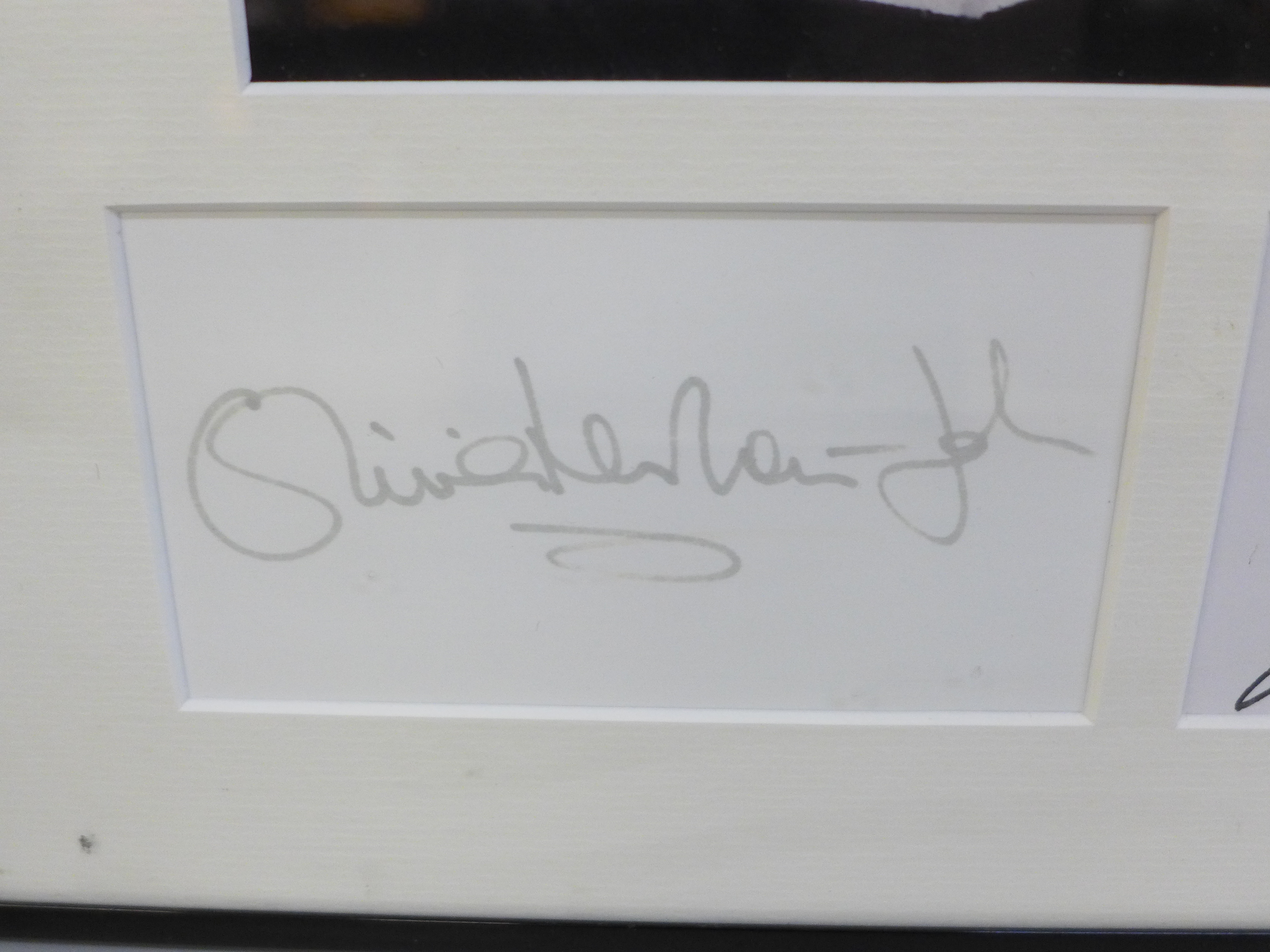 An Olivia Newton-John and John Travolta Grease autograph display Rutland Antiques AFTAL registered - Image 3 of 5