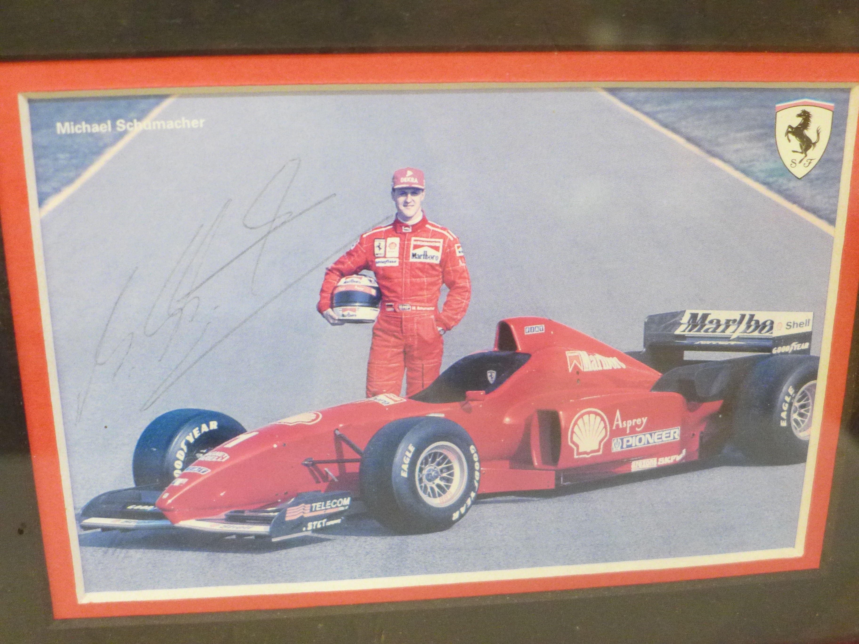 A Michael Schumacher autograph display with Rutland Autographs AFTAL registered C.O.A. - Image 4 of 5