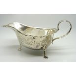 A silver sauce boat, Birmingham 1928, 100g