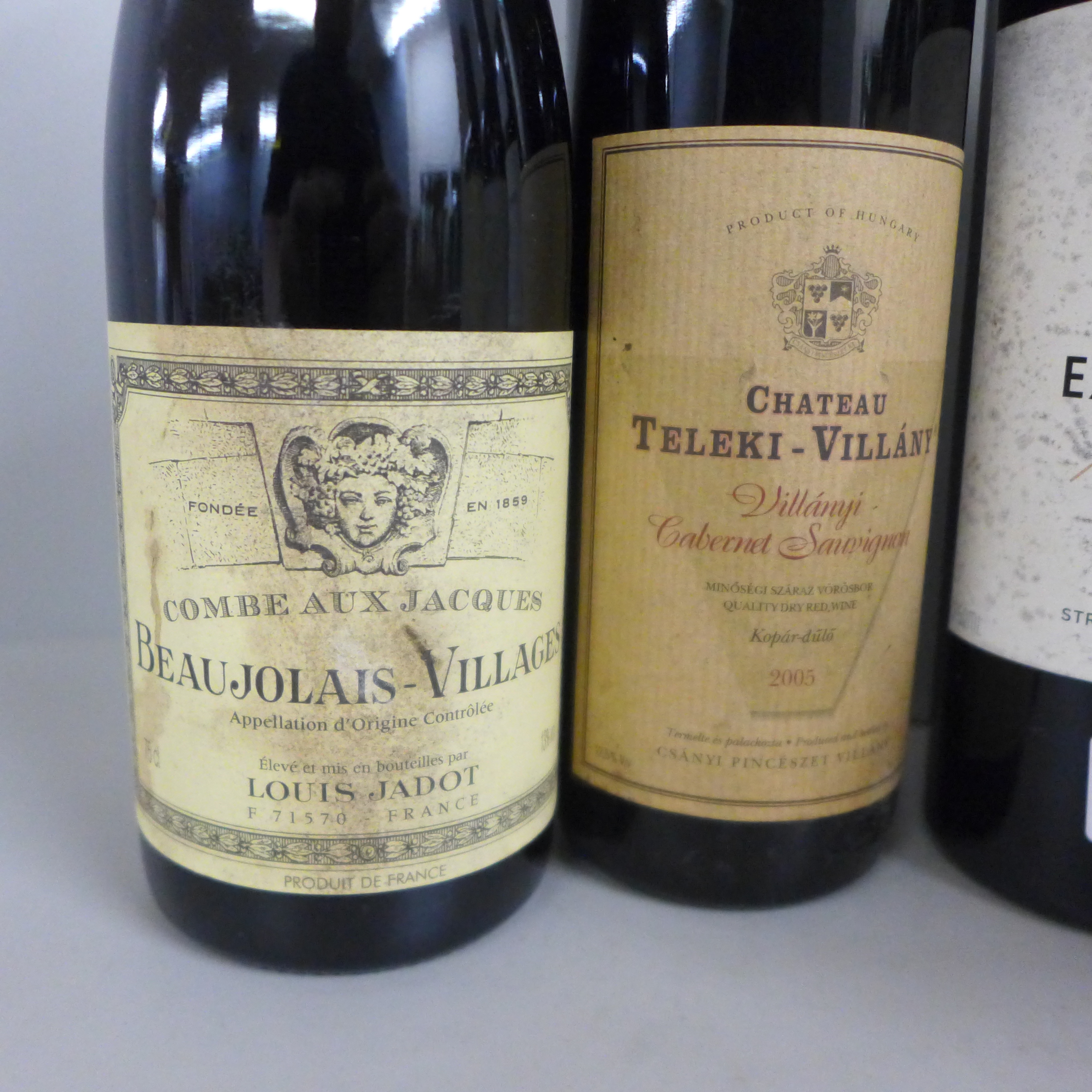 Five bottles of wine including Shiraz, Cabernet Sauvignon and Louis Jadot Beaujolais-Villages - Image 2 of 7