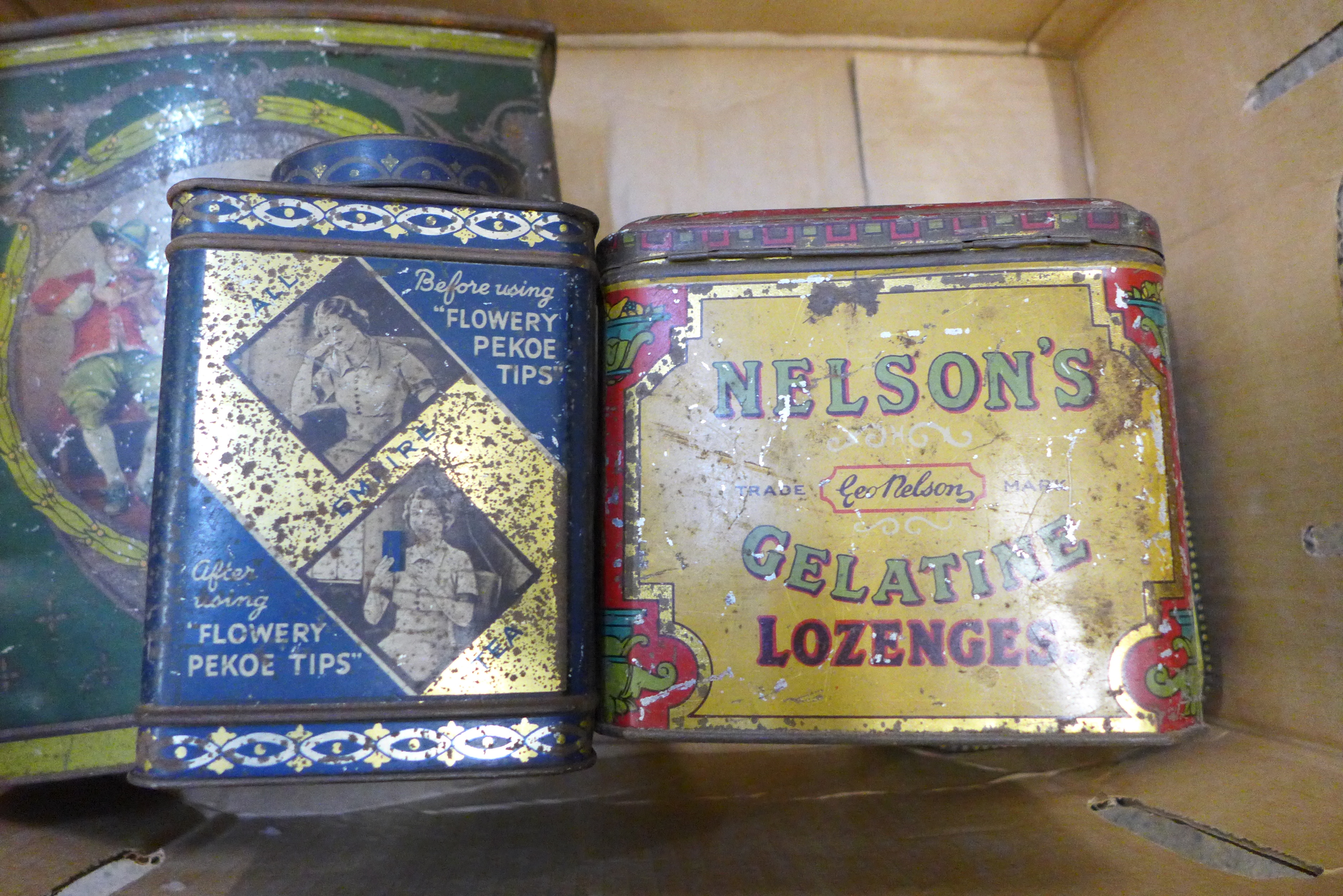 A John Player wedge shaped Countrylife tobacco tin and four other tins - Image 2 of 5