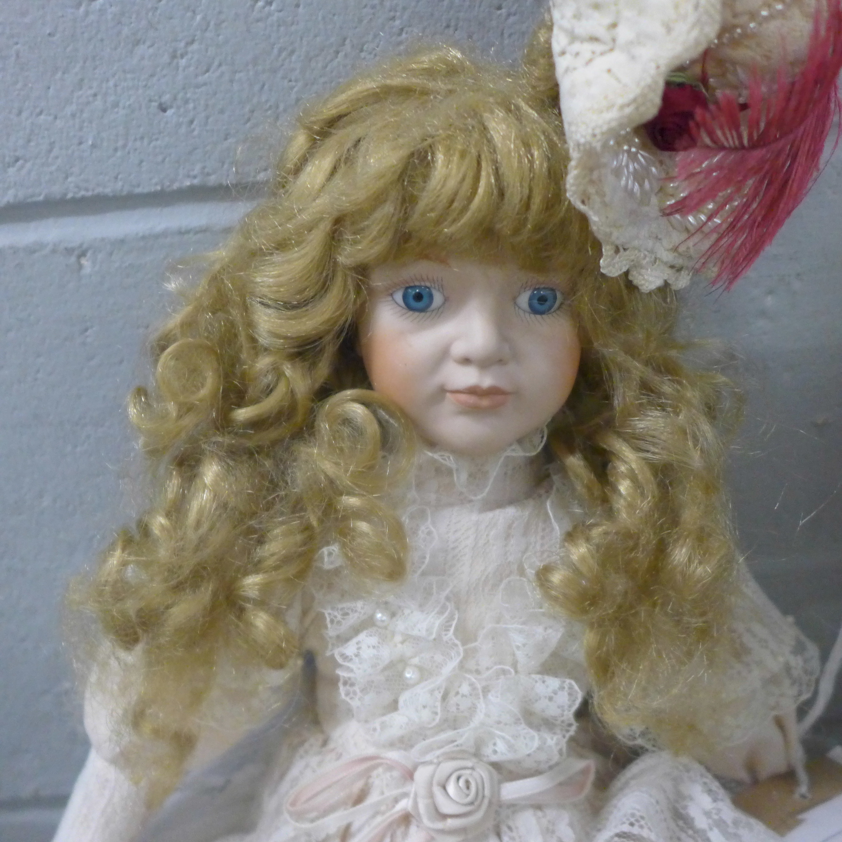 A bisque head doll with wind up musical mechanism - Image 5 of 6