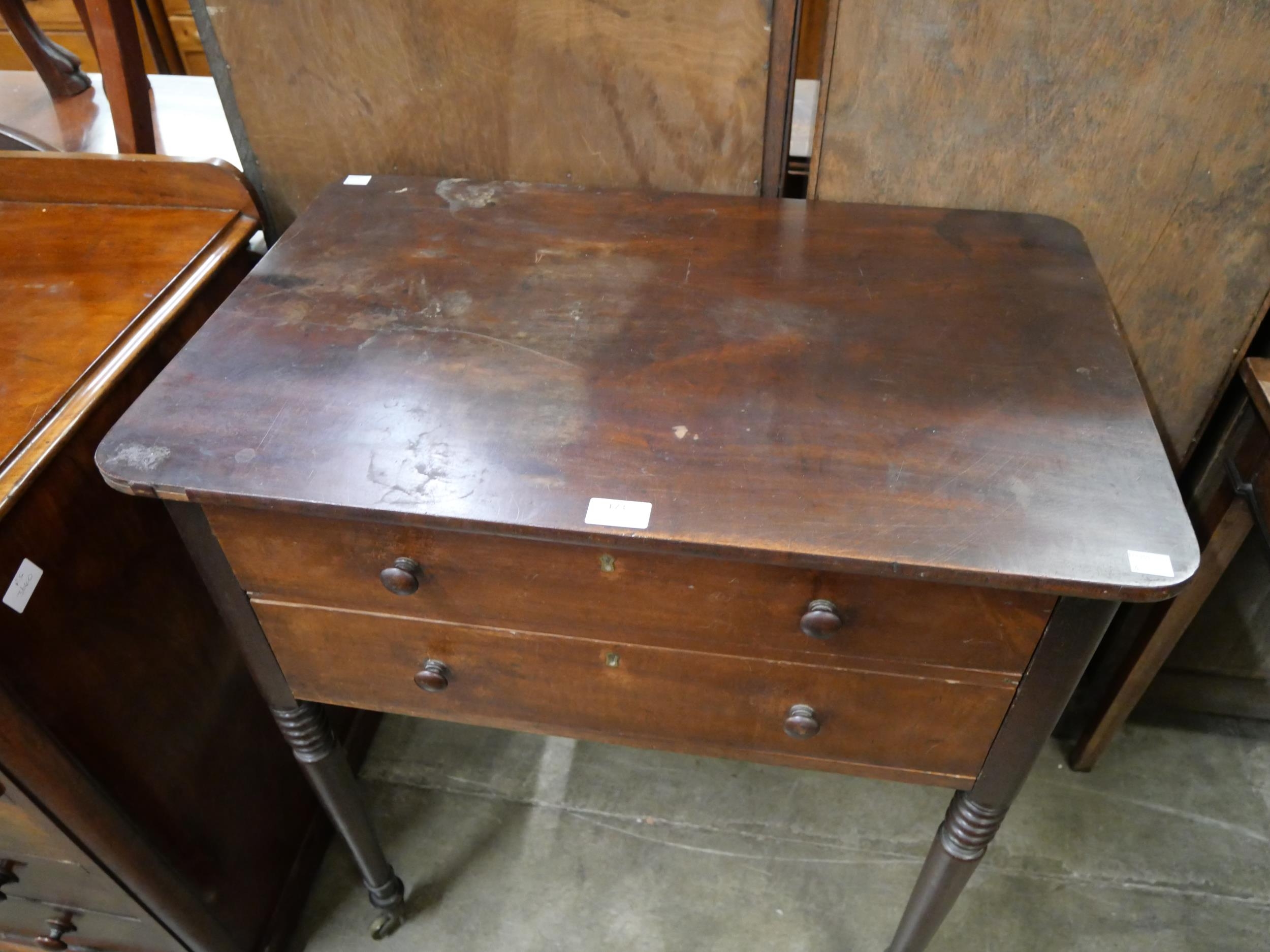 A George IV mahogany two drawer side table - Image 3 of 3